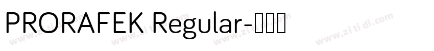 PRORAFEK Regular字体转换